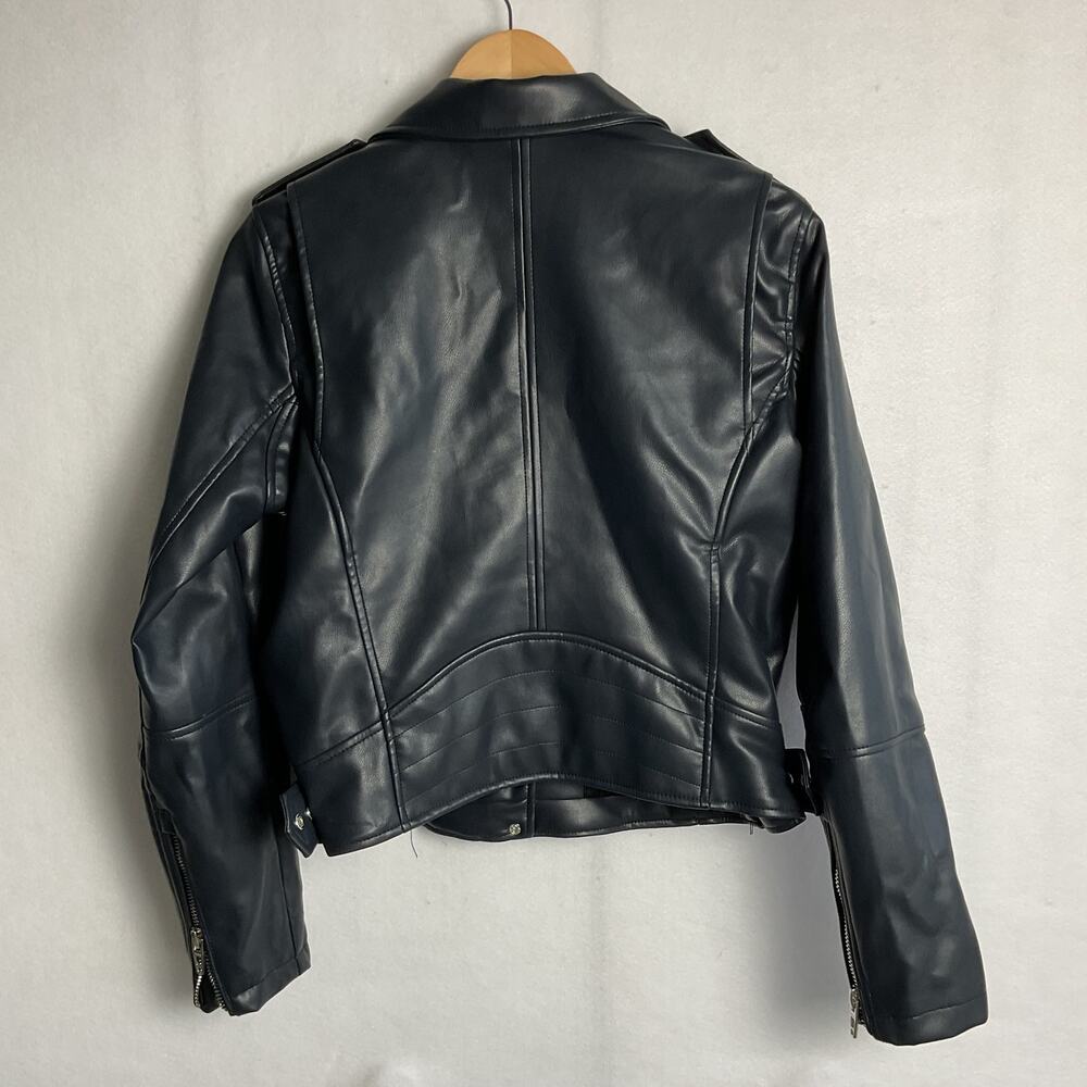 BLANKNYC Womens Vegan Leather Motorcycle Jacket Medium - Picture 7 of 9